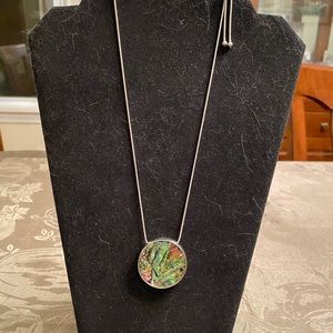 Sterling silver multi color necklace!